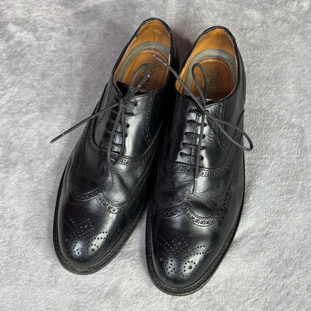 Proxon Wingtip Oxford Men 11 Black Steel Toe Leather Brogue Workwear ASTM 241311